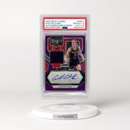 2024 Panini Select WNBA Autographed Memorabilia #AMCC Caitlin Clark - Purple Prizm (PSA 10 GEM MINT)