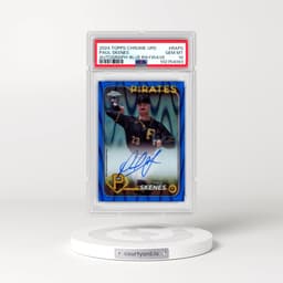2024 Topps Chrome Update Chrome Baseball Update Series Autographs #RAPS Paul Skenes - Blue Raywave (PSA 10 GEM MINT)