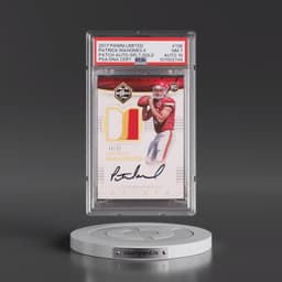2017 Panini Limited #136 Patrick Mahomes II - Patch Autograph-Spotlight Gold (PSA 7 NM)