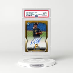 2023 Bowman Draft Chrome Prospect Autograph #CDAPS Paul Skenes - Gold Wave (PSA 8 NM-MT)