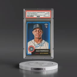 2022 Topps Chrome Platinum Anniversary Autograph #JRO Julio Rodriguez - Blue Prism Refractor (PSA 10 GEM MINT)