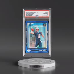 2024 Panini Donruss Optic #229 Drake Maye - Blue Hyper (PSA 10 GEM MINT)