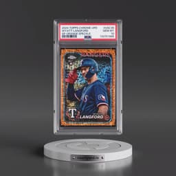 2024 Topps Chrome Update #USC35 Wyatt Langford - SP-Orange Speckle (PSA 10 GEM MINT)
