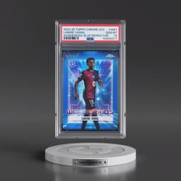 2024-25 Topps Chrome UEFA Club Competitions Wonderkids #WK1 Lamine Yamal - Blue Refractor (PSA 10 GEM MINT)