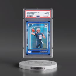 2024 Panini Donruss Optic #229 Drake Maye - Blue Hyper (PSA 10 GEM MINT)