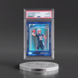 2024 Panini Donruss Optic #229 Drake Maye - Blue Hyper (PSA 10 GEM MINT)