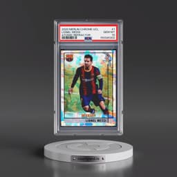 2020 Topps Merlin Chrome UEFA Champions League #1 Lionel Messi - Atomic Refractor (PSA 10 GEM MINT)