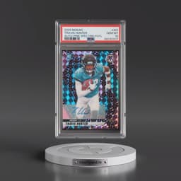 2025 Panini Mosaic #301 Travis Hunter - Autograph-Pink Spectris Fotl (PSA 10 GEM MINT)