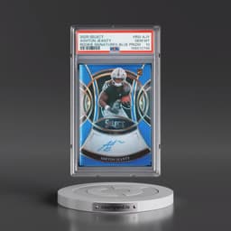 2025 Panini Select Rookie Signatures #RSI-AJY Ashton Jeanty - Blue Prizm (PSA 10 GEM MINT)
