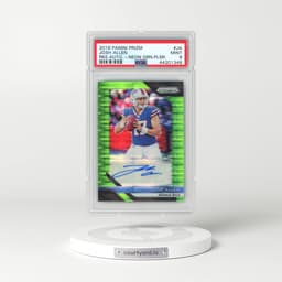 2018 Panini Prizm Rookie Autographs #JA Josh Allen - Neon Green Pulsar (PSA 9 MINT)