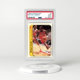 1986 Fleer Sticker #8 Michael Jordan (PSA 9 MINT (OC))