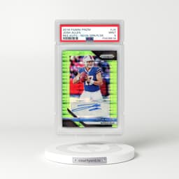 2018 Panini Prizm Rookie Autographs #JA Josh Allen - Neon Green Pulsar (PSA 9 MINT)