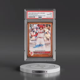 2022 Topps Chrome Ben Baller Autographs #BS Bryson Stott - Orange Refractor (PSA 10 GEM MINT)