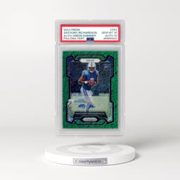 2023 Panini Prizm #343 Anthony Richardson - Autograph-Green Shimmer (PSA 10 GEM MINT)