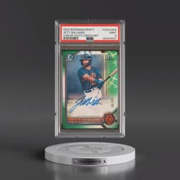 2022 Bowman Draft Chrome Draft Pick Autographs #CDAJWS Jett Williams - Green Refractor (PSA 9 MINT)