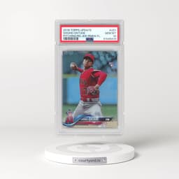 2018 Topps Update #US1 Shohei Ohtani - Pitching in Red Jersey-Rainbow Foil (PSA 10 GEM MINT)
