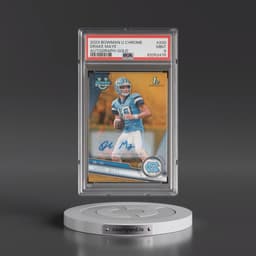 2023 Bowman University Chrome #200 Drake Maye - Autograph-Gold Refractor (PSA 9 MINT)