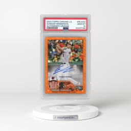 2023 Topps Chrome Logofractor Edition Refractor Chrome Autograph #RCAGH Gunnar Henderson - Orange Refractor (PSA 10 GEM MINT)