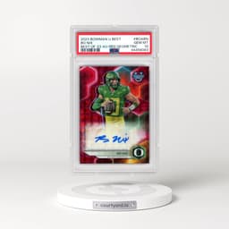 2023 Bowman University Best Best of 2023 Autographs #BOABN Bo Nix - Red Geometric (PSA 10 GEM MINT)