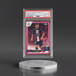 2022-23 Topps Chrome UEFA Club Competitions #1 Lionel Messi - Pink Mini Diamond (PSA 10 GEM MINT)