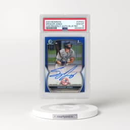 2023 Bowman Chrome Prospect Autographs #CPASJ Spencer Jones - Blue Refractor (PSA 10 GEM MINT)