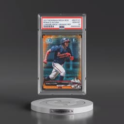 2017 Bowman Mega Box Chrome Prospects #BCP127 Ronald Acuna - Orange Refractor (PSA 10 GEM MINT)