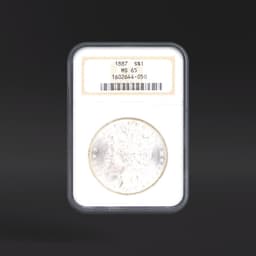 1887 One Dollar NGC MS65