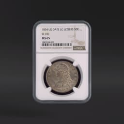 1834 50 Cents Large Date, Large Letters NGC MS65