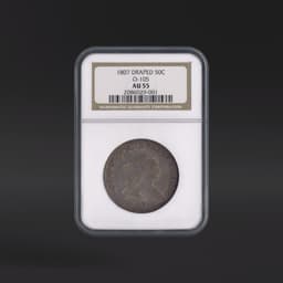 1807 50 Cents Draped Bust NGC AU55