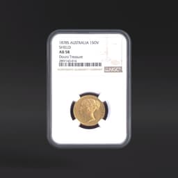 1878S AUSTRALIA 1SOV SHIELD Douro Treasure NGC AU58