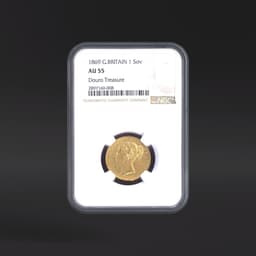1869 G.BRITAIN 1SOV Douro Treasure NGC AU55