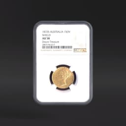 1872S AUSTRALIA 1SOV SHIELD Douro Treasure NGC AU58