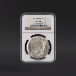 1921 One Dollar Peace NGC MS66