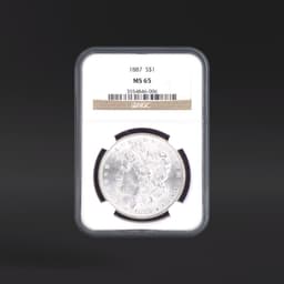 1887 One Dollar NGC MS65