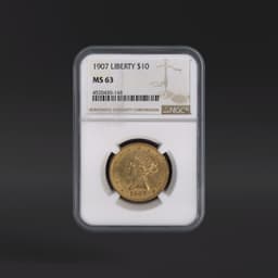 1907 $10 Gold Liberty NGC MS63