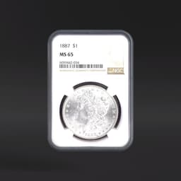 1887 One Dollar NGC MS65