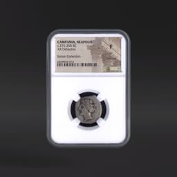 c.275-250 BC CAMPANIA, NEAPOLIS AR Didrachm Salton Collection NGC F