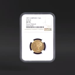 1871 G.BRITAIN 1SOV SHIELD Douro Treasure NGC AU55