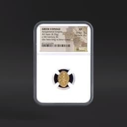 Achaemenid Empire GREEK COINAGE AV Daric obv hero-king w/bow+spear NGC XF