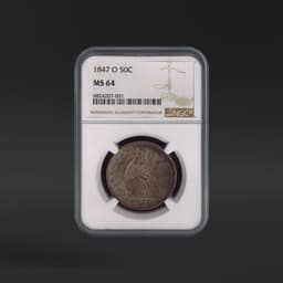 1847-O 50 Cents NGC MS64