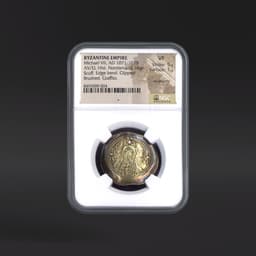 Michael VII, AD 1071-1078 BYZANTINE EMPIRE AV/EL Hist. Nomisma Brushed. Graffito. NGC VF