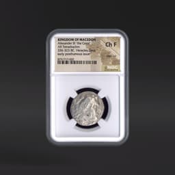 Alexander III 'the Great' KINGDOM OF MACEDON AR Tetradrachm early posthumous issue NGC ChF