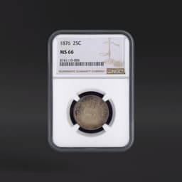 1876 25 Cents NGC MS66