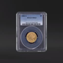 1880-S $5 Gold PCGS MS63