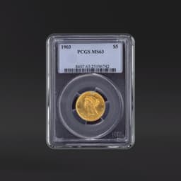 1903 $5 Gold PCGS MS63