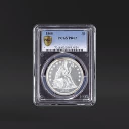 1868 One Dollar PCGS PR62