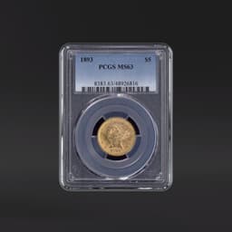 1893 $5 Gold PCGS MS63