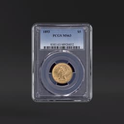 1893 $5 Gold PCGS MS63