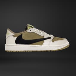 Jordan 1 Retro Low Golf Travis Scott Neutral Olive (Sample Box) - Size 9